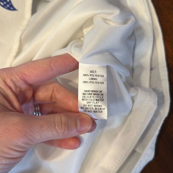 Lulus White Blue Embroidered Boho Mini Dress Women’s Small - Picture 7 of 8
